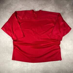 Vintage CCM Red Blank Mesh Hockey Jersey